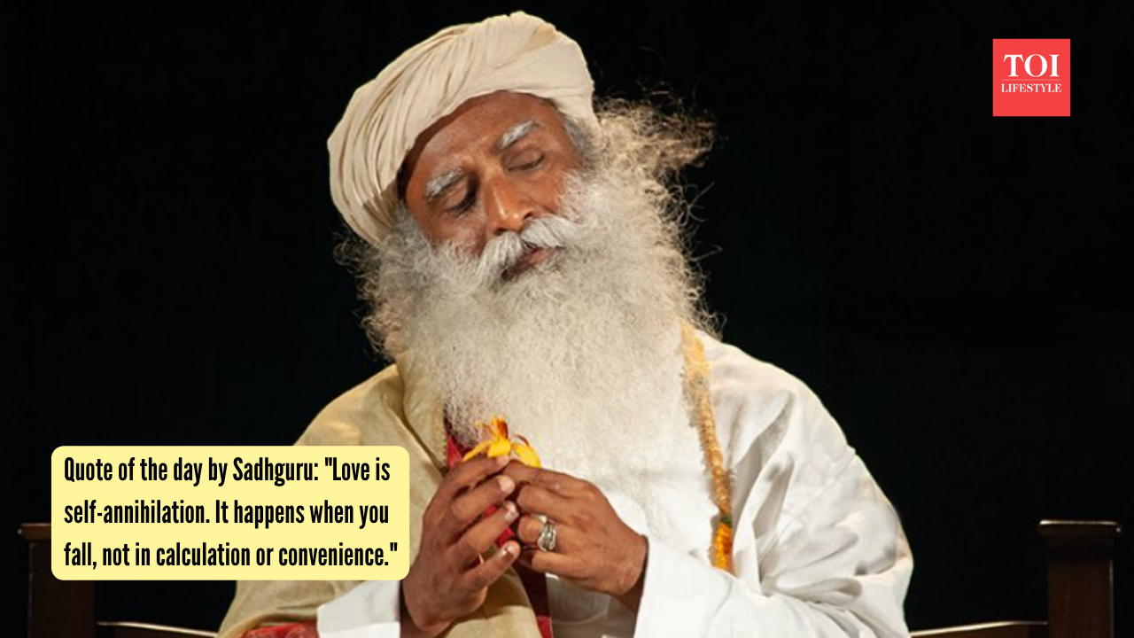 Quote of the day by Sadhguru Love is self-annihilation. It happens when you fall, not in calculation or convenience.