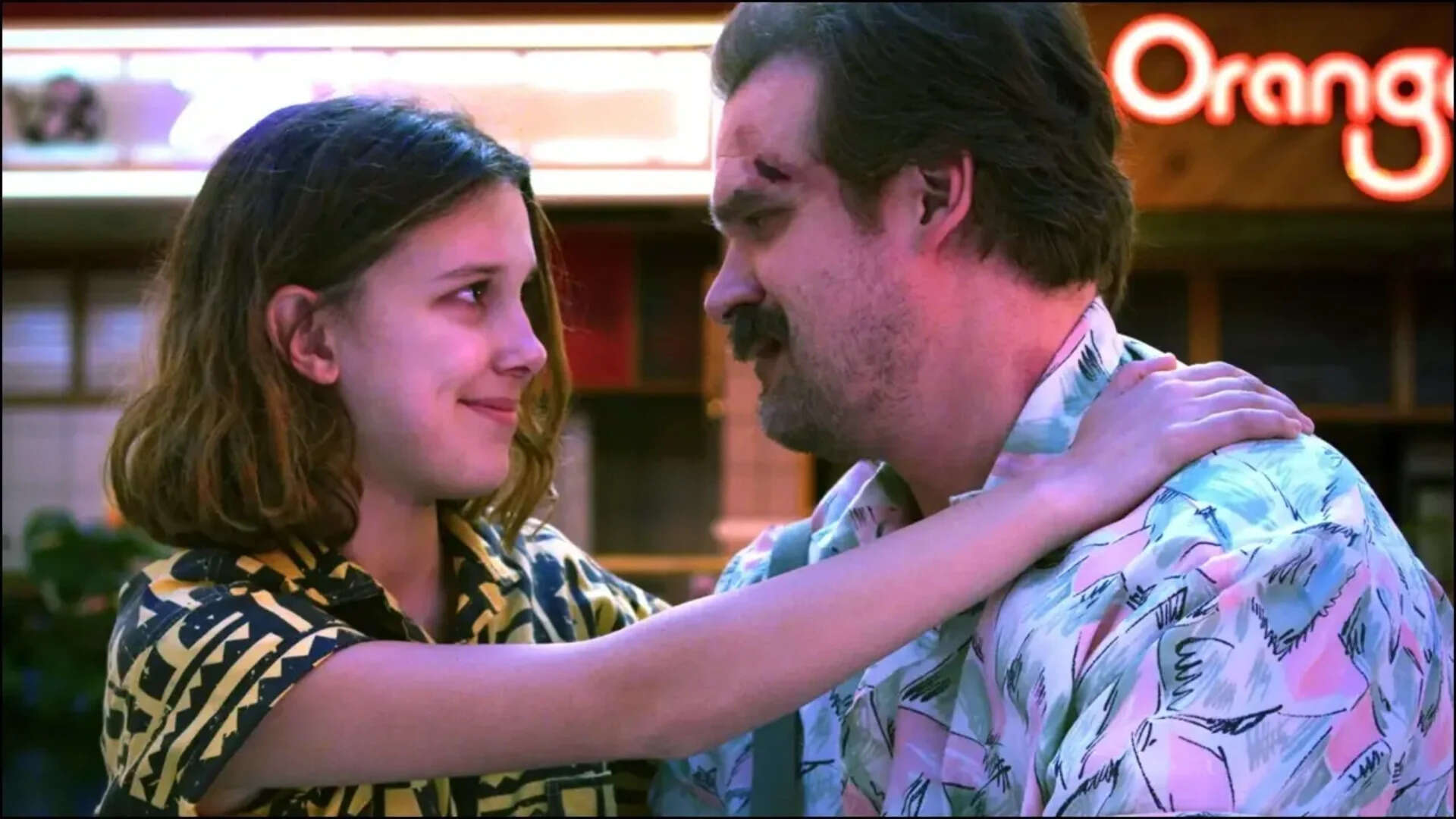 Millie Bobby Brown and David Harbour