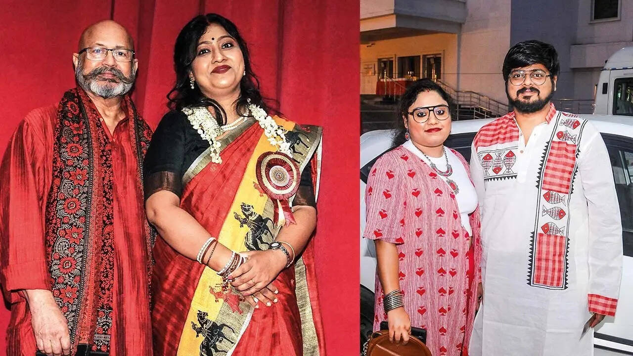 (L) Amitabh Roy and Manidipa (R) Amita Chakraborty and Sujoy Banerjee