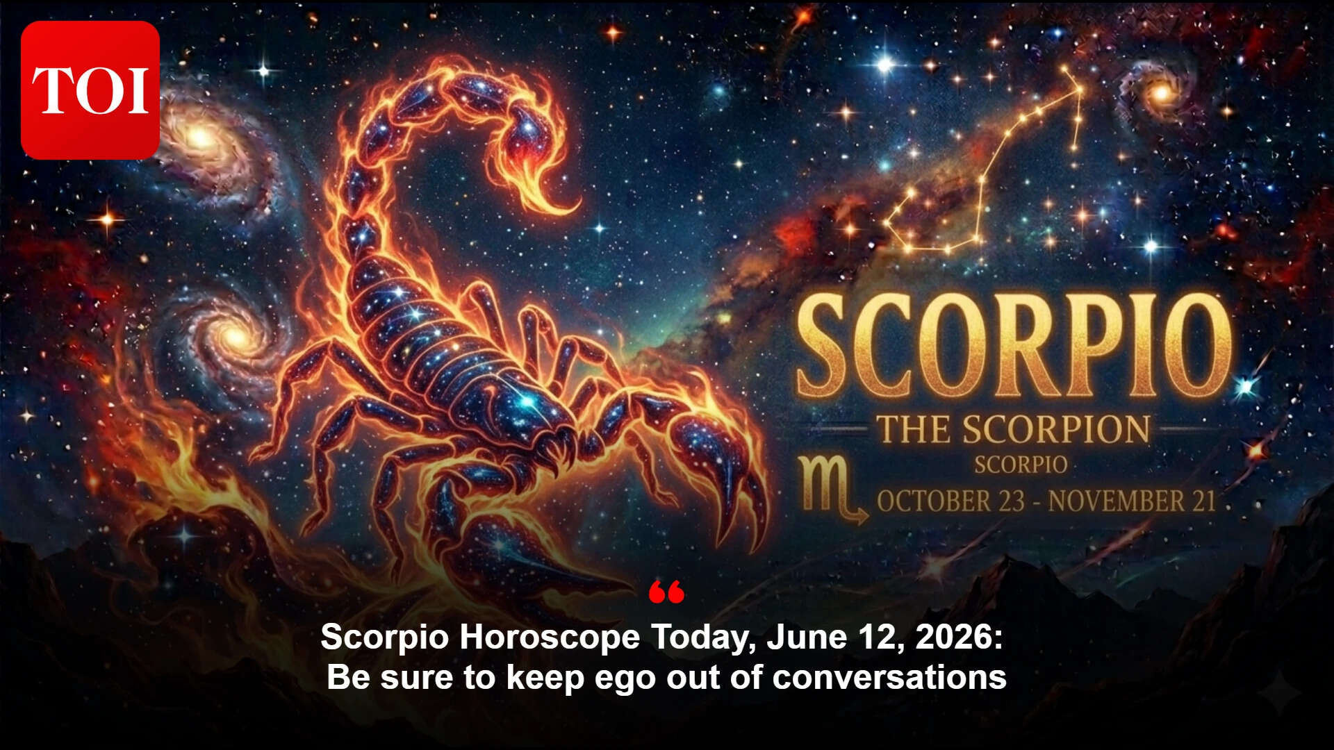 June 12, 2026 Forecast: Scorpio channels high energy into work and study; love stays warm
