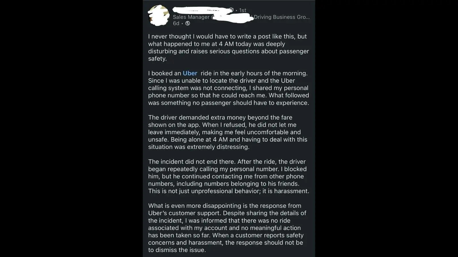 4 AM Uber ride turns alarming: Woman alleges driver locked cab, said ‘You will not be allowed to leave’