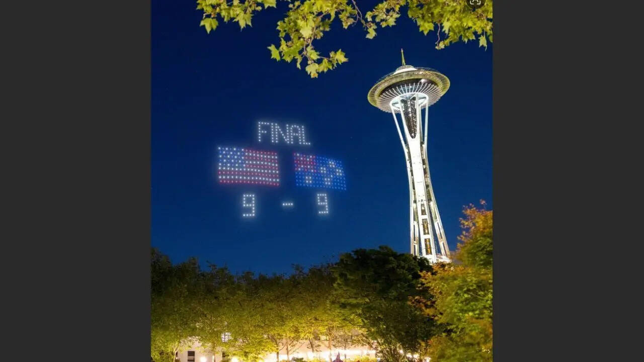 World’s First Drone Scoreboard