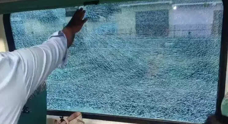 Broken window.