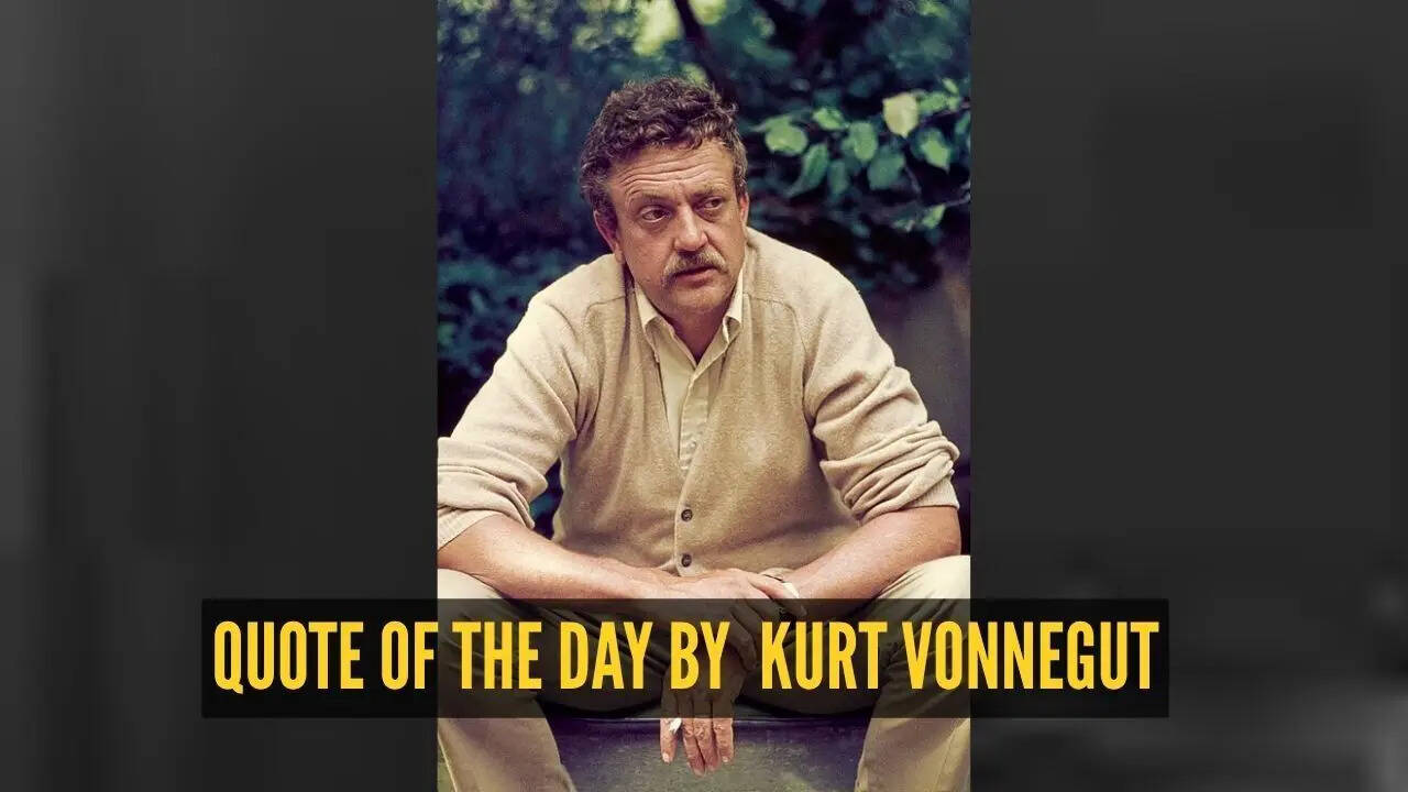 Quote of the day by Kurt Vonnegut: “We have to continually be jumping off cliffs and developing our wings on the...”