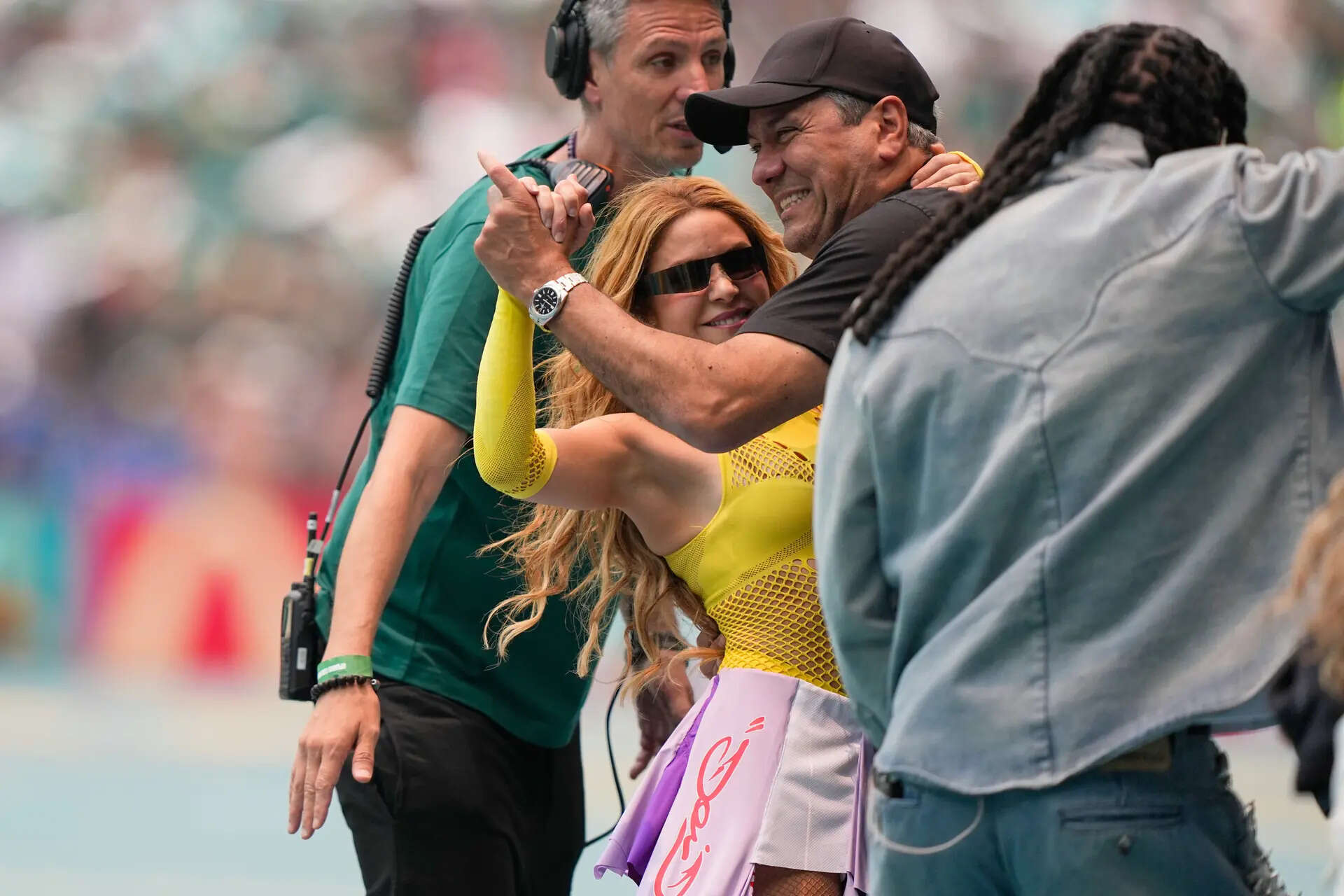 Colombian artist Shakira dances with her brother Antonio Mebarak while waiting to perform during the opening ceremony before the start of the World Cup Group A soccer match between Mexico and South Africa in Mexico City, Thursday, June 11, 2026. (AP Photo/Natacha Pisarenko) Shakira opens the World Cup as Mexico faces South Africa and South Korea takes on Czechia, in photos