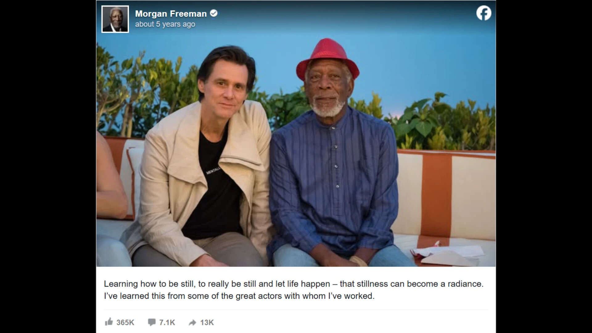 Morgan Freeman and Jim Carrey