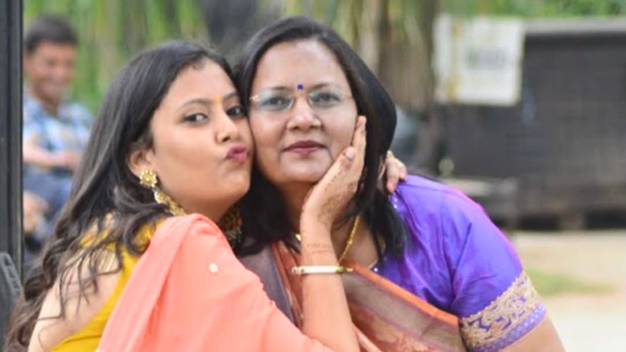 Shimul Shah with her late mother Shimul Shah with her late mother
