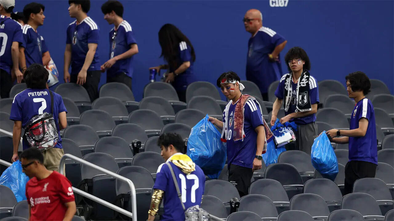 'It's respect': Japanese fans win hearts again with touching WC tradition - Watch