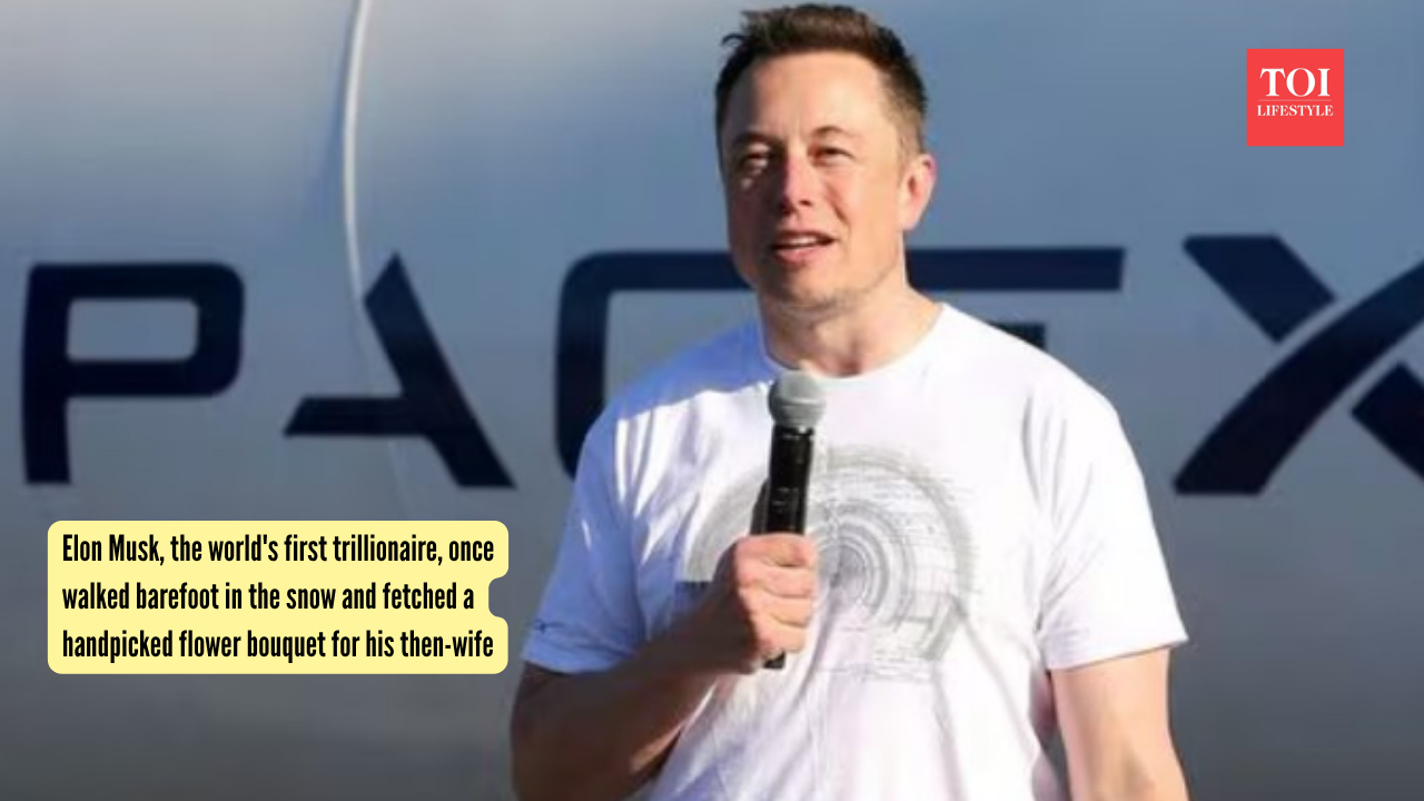 Elon Musk, the world's first trillionaire, once walked barefoot in the snow and fetched a handpicked flower bouquet for his then-wife