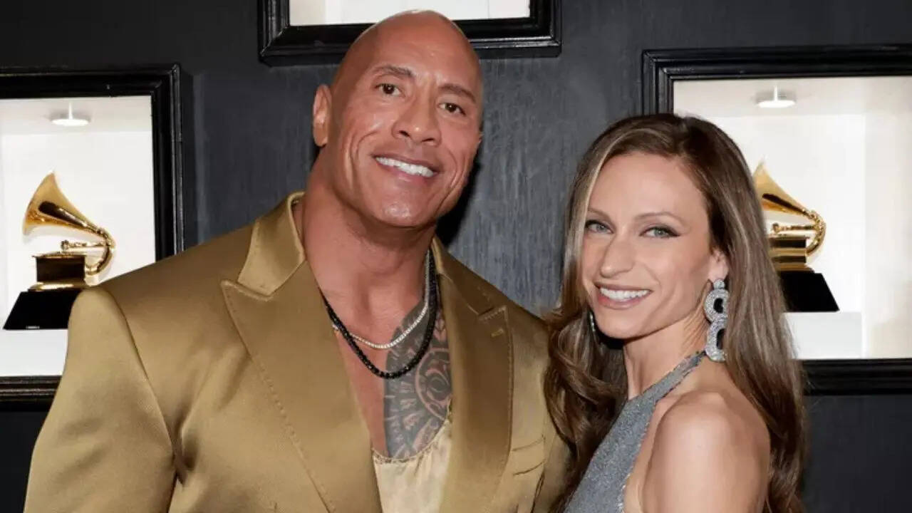 Francis Specker/CBS/Getty Dwayne Johnson and Lauren Hashian