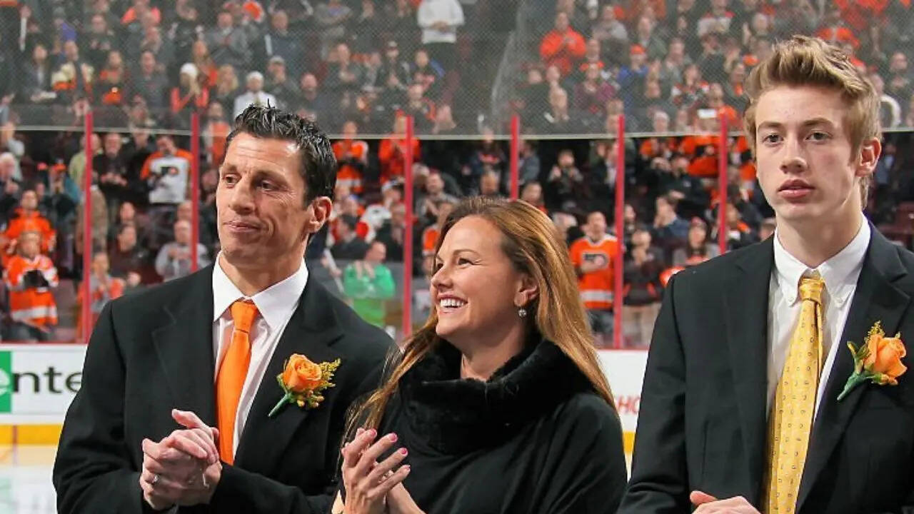 NHLI via Getty Images Rod Brind'Amour's wife, Amy Biedenbach