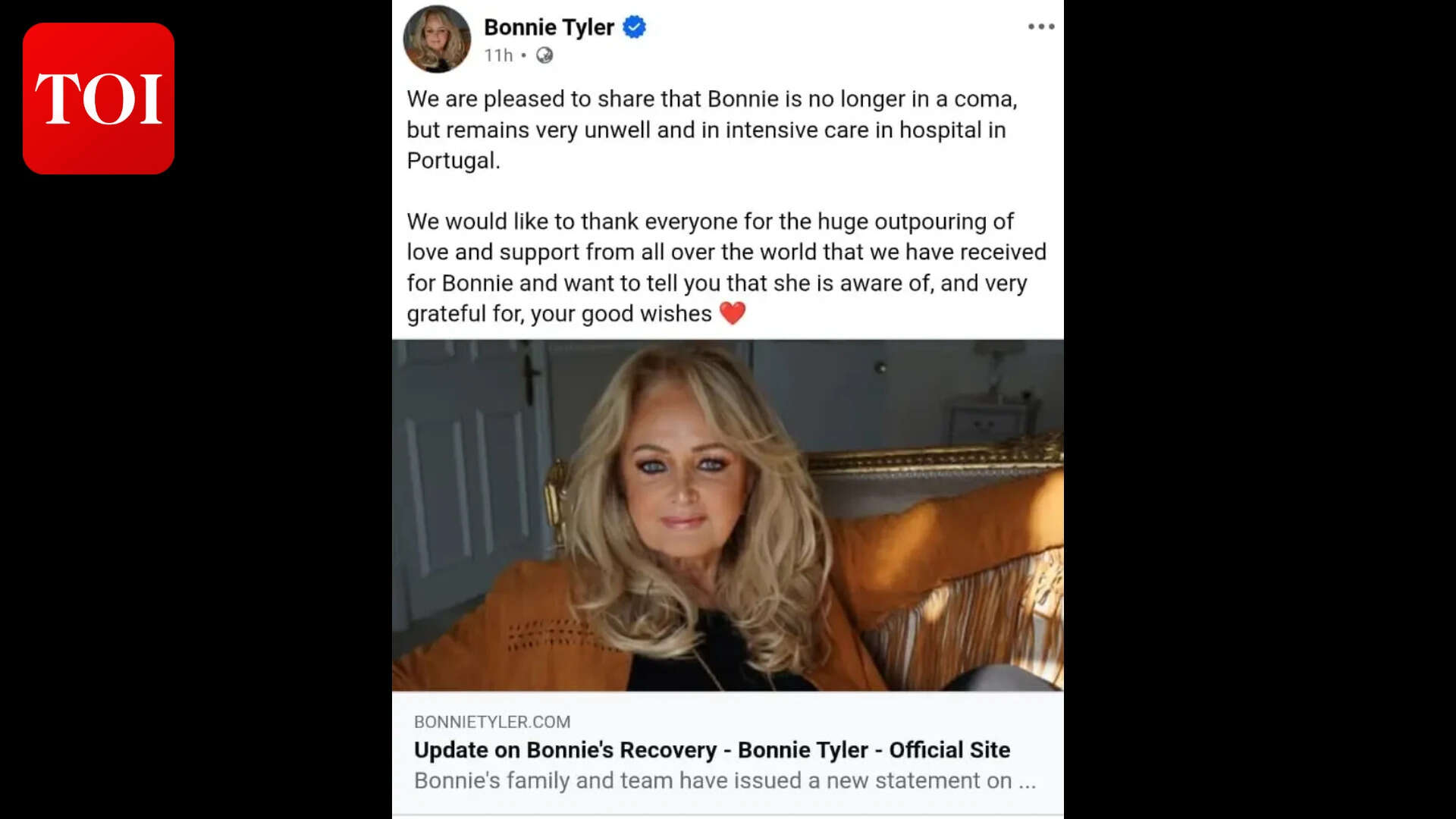 Bonnie Tyler health update
