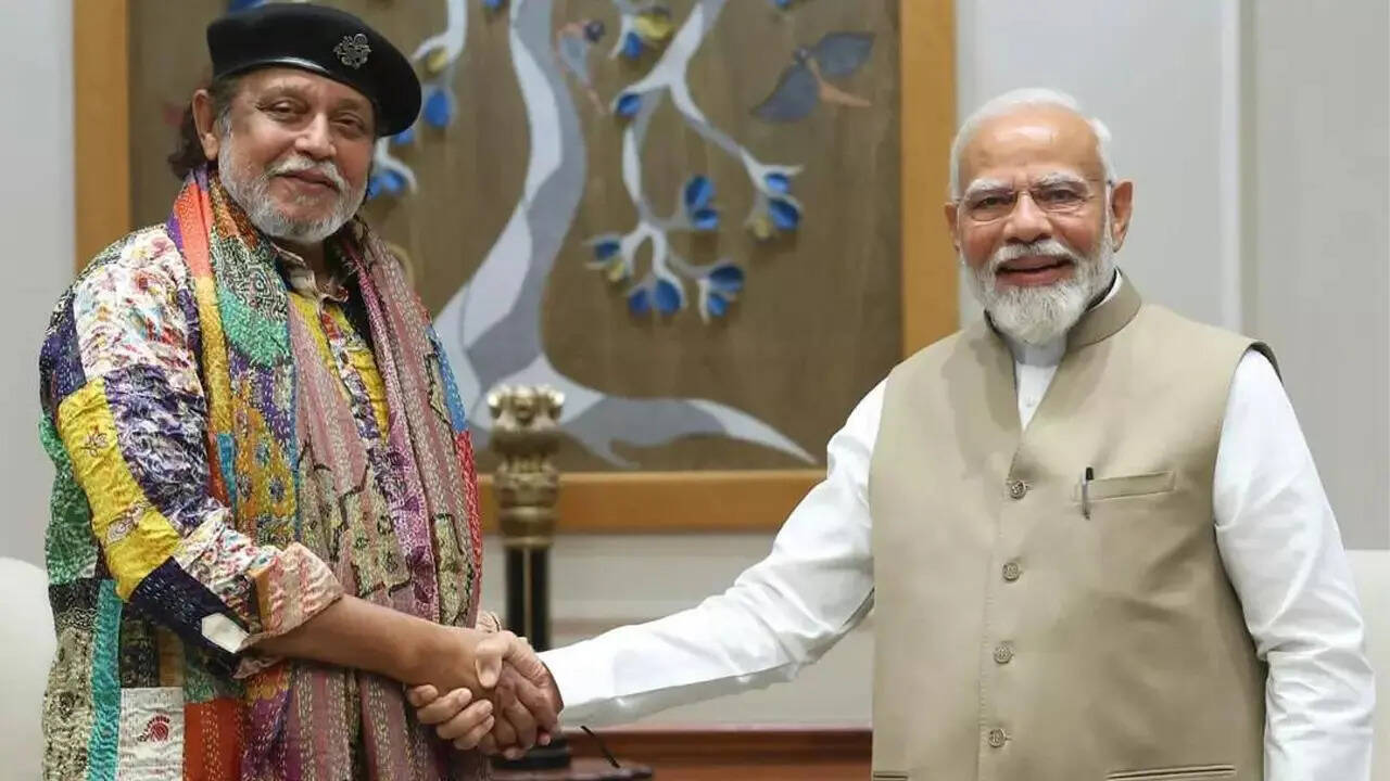 Mithun and Narendra Modi