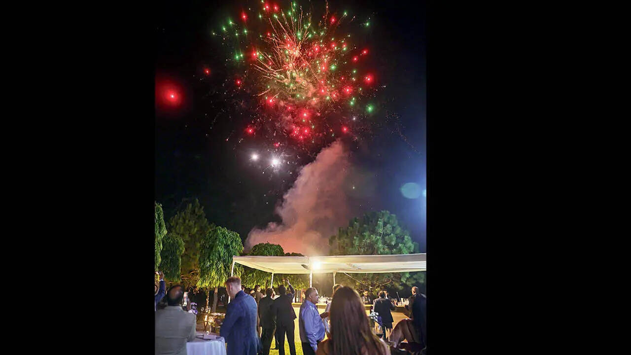 The evening concluded with a display of fireworks
