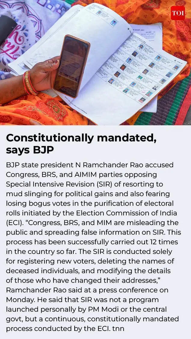 BJP state president N Ramchander Rao