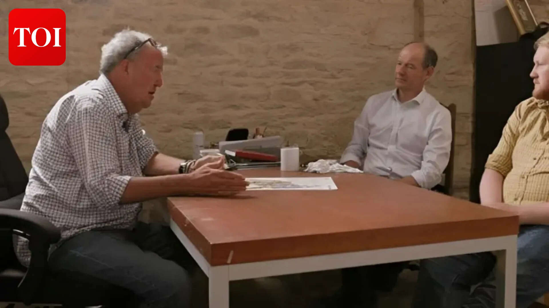 Jeremy Clarkson, Kaleb Cooper and Charlie Ireland, who help run his Diddly Squat Farm in the Cotswolds with him. 'I had a biopsy... it's aggressive'<br>