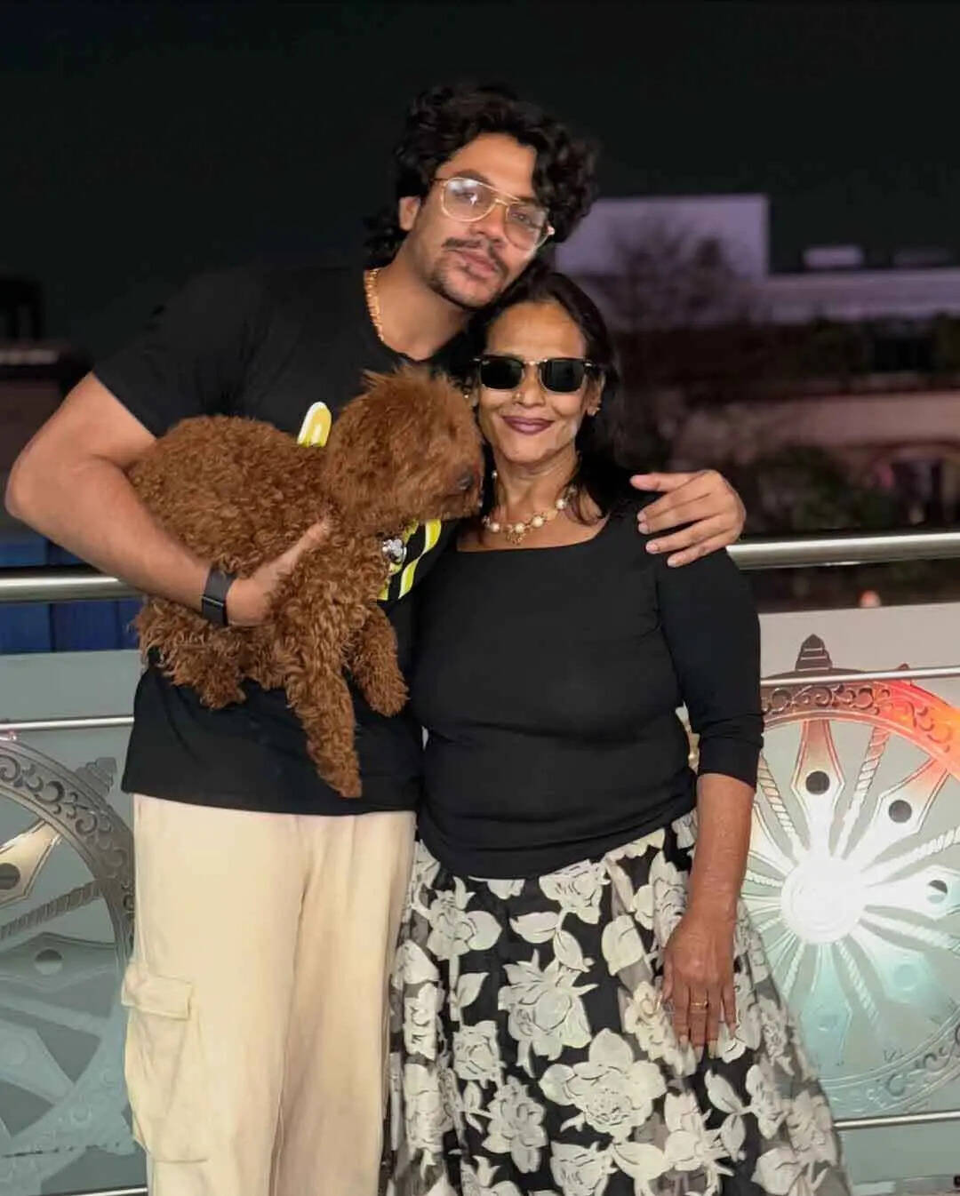 Meghamsh Srihari with his mother Disco Shanti