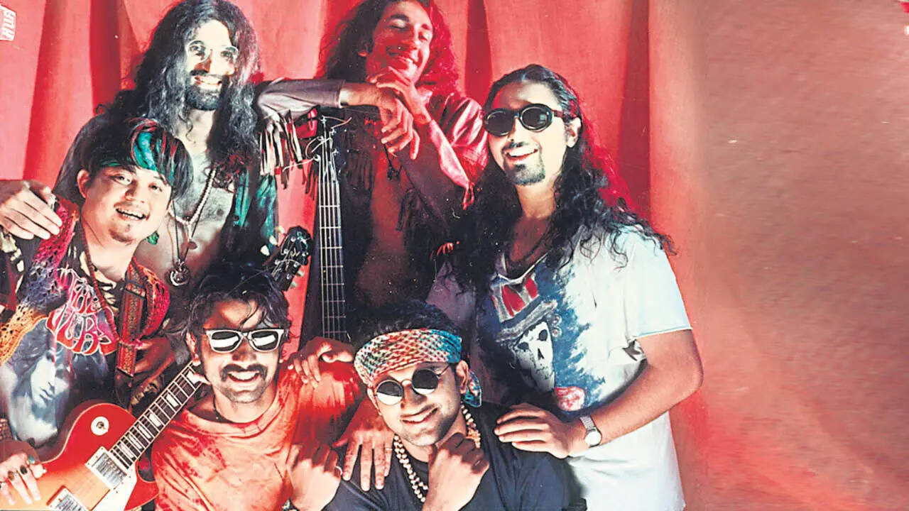 One of the earlier pictures of the band, sporting retro-style looks