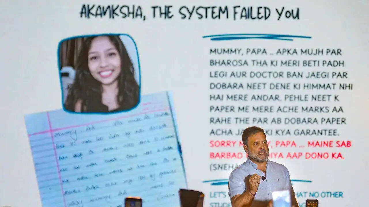 Rahul Gandhi attacks education system in Kota rally, says students face crushing pressure