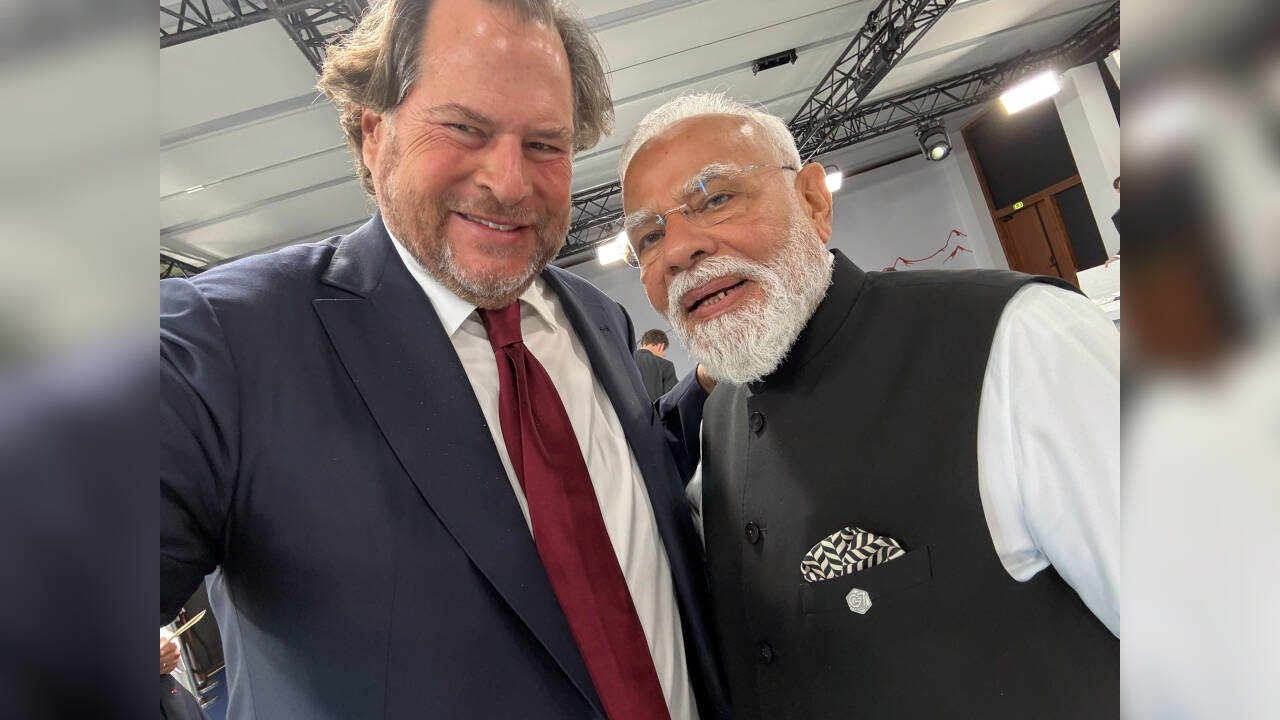 Salesforce CEO Marc Benioff shares selfie with PM Modi at G7 summit: What he said