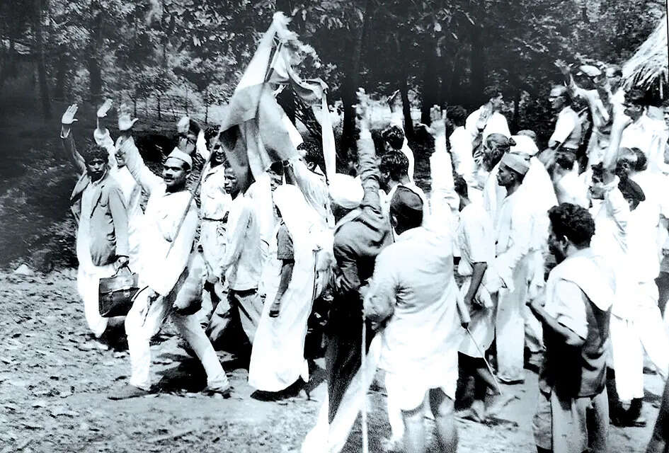 Satyagrahis at a non-violent march