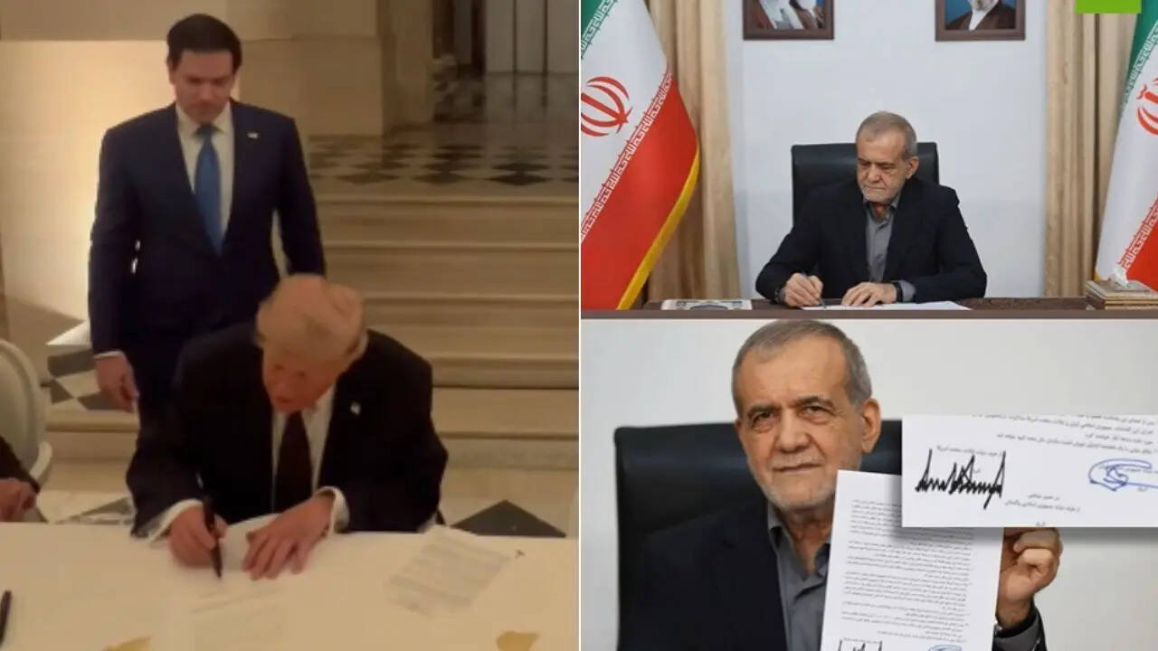 ‘Was not easy’: Trump signs US-Iran pact during dinner with Macron; Iran president also signs deal