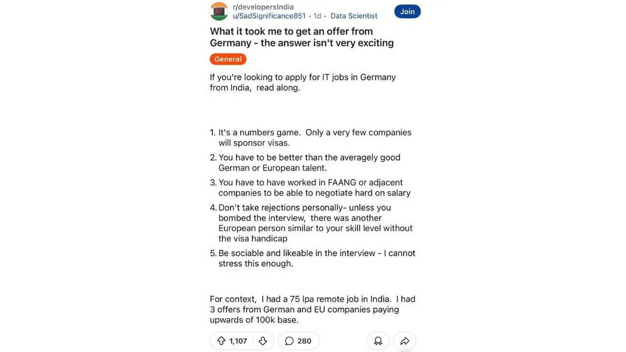 Reddit post