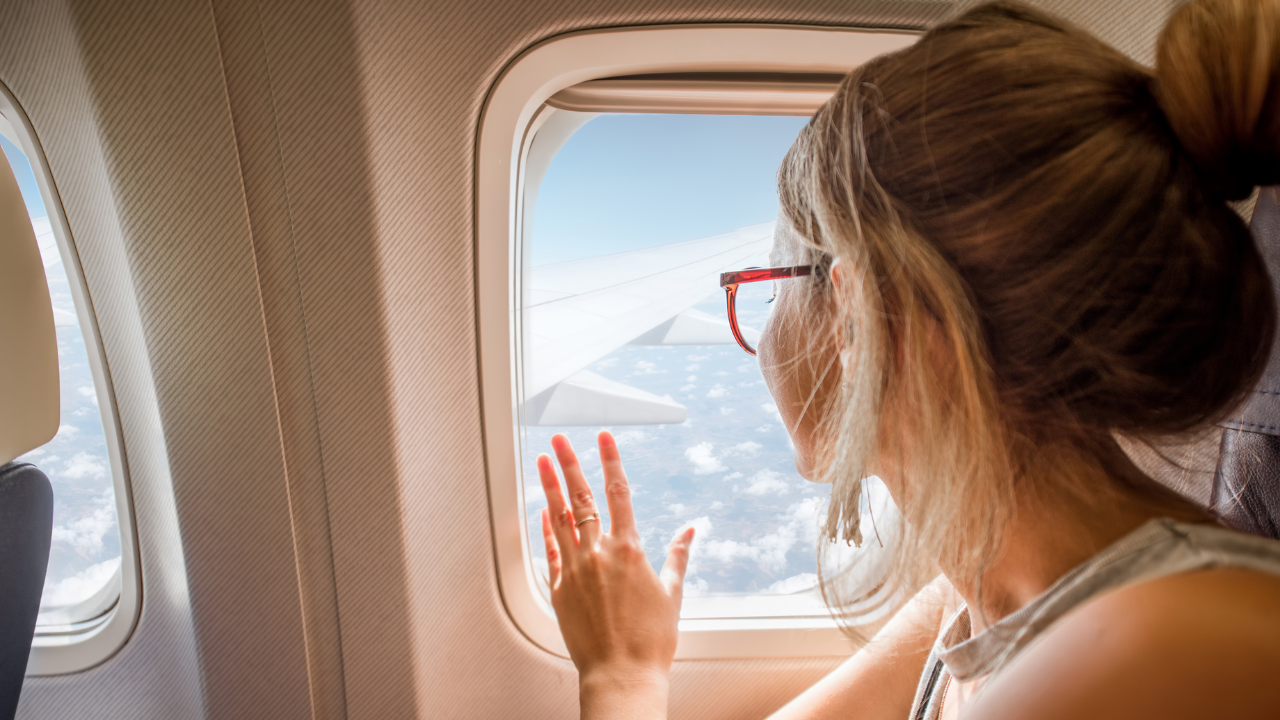 Window seat in flight