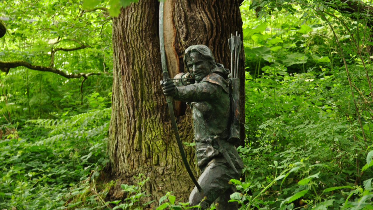 Statue of Robin Hood in Sherwood Forest