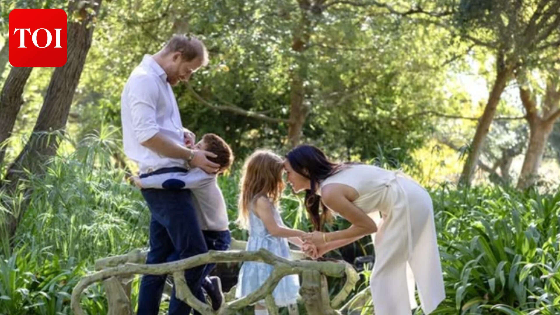 Prince Harry and Meghan Markle are expected to travel to Britain with their children Archie and Lilibet, in what could be the family's first joint visit to the UK in four years. Prince Harry and Meghan Markle with Prince Archie and Princess Lilibet