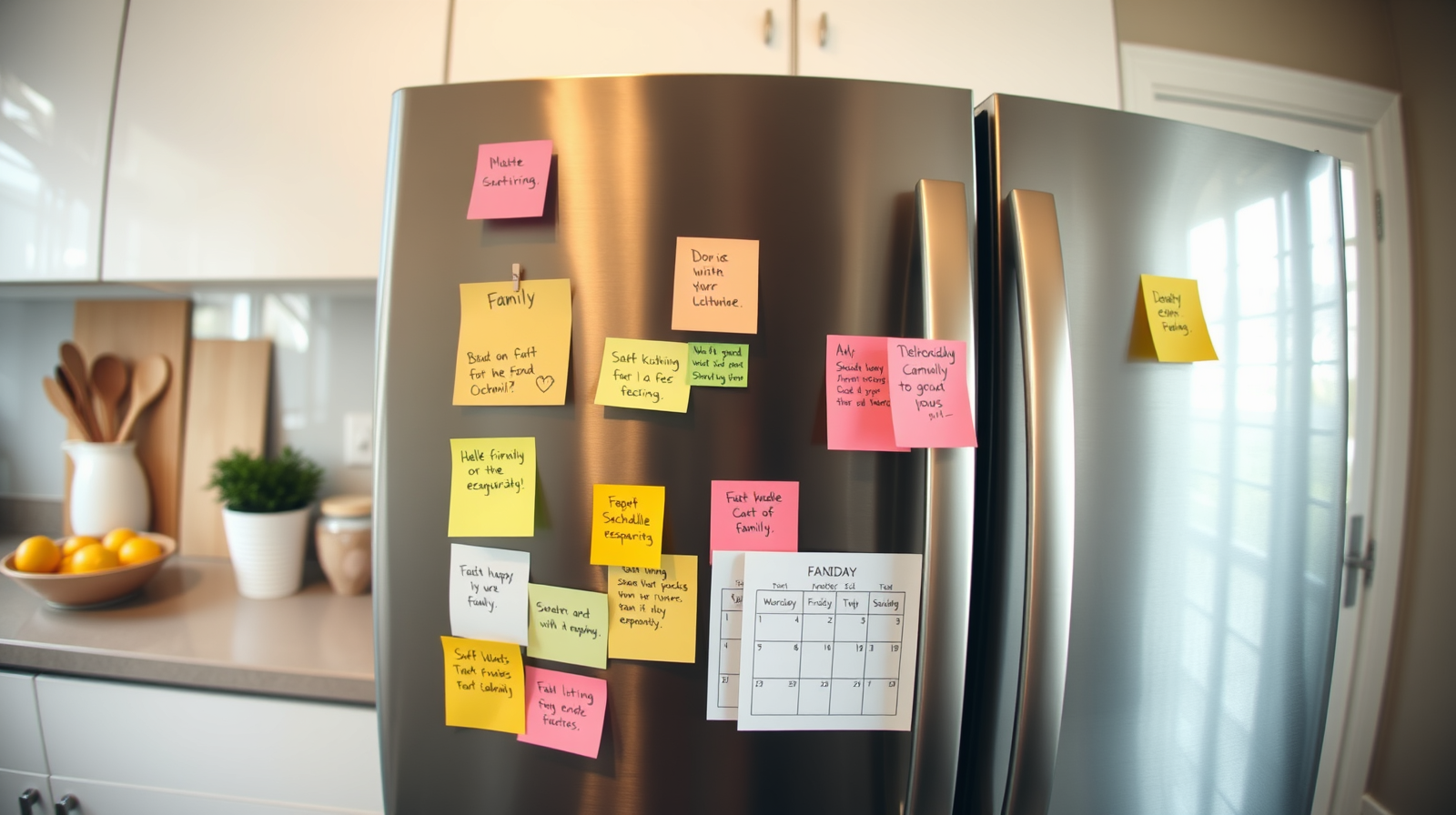 It reduces stress and helps you remember important dates. This strategy makes remembering a shared task. It is an effective way to stay organised in today's busy world. Family's Fridge Hub