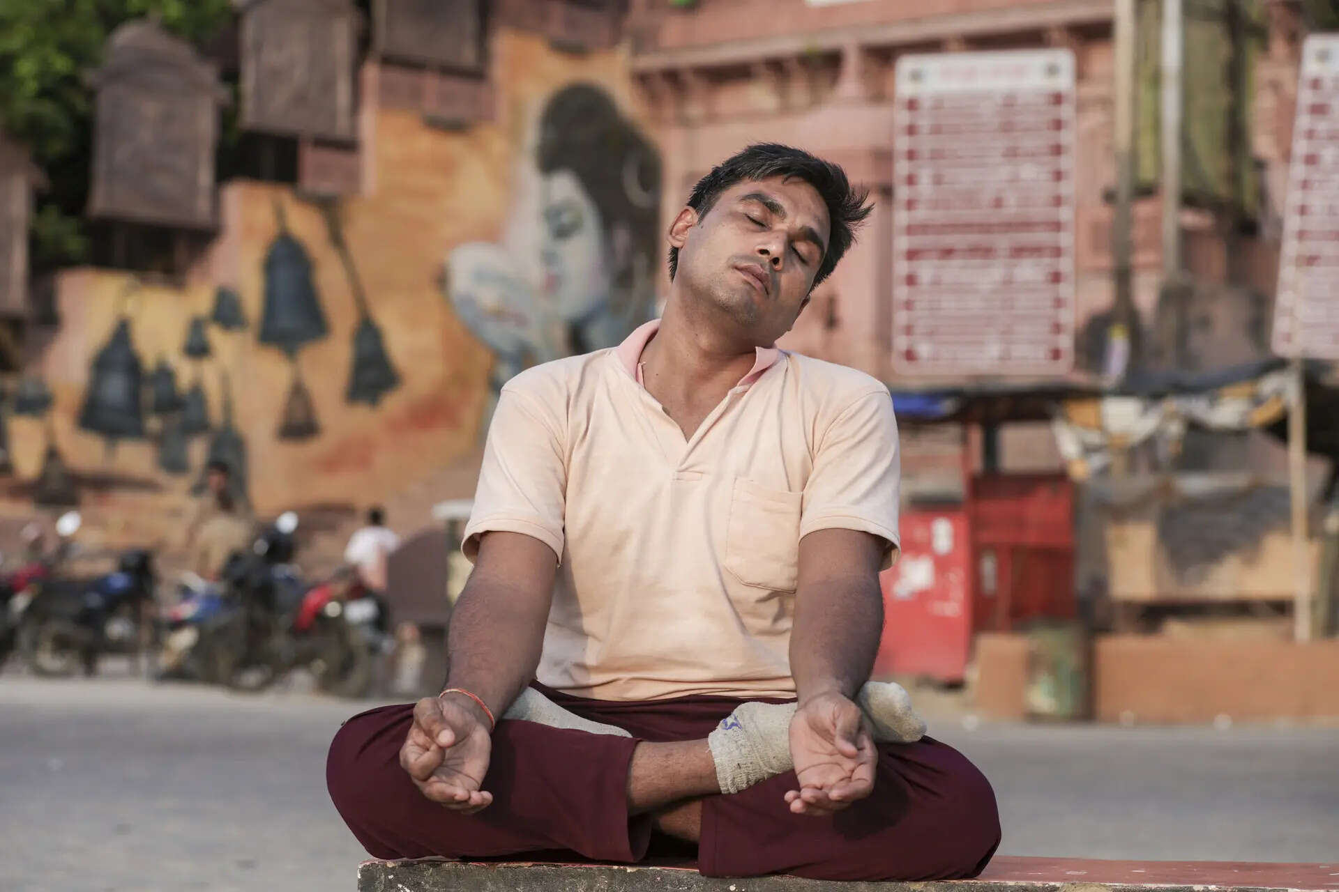 Yoga session in Prayagraj