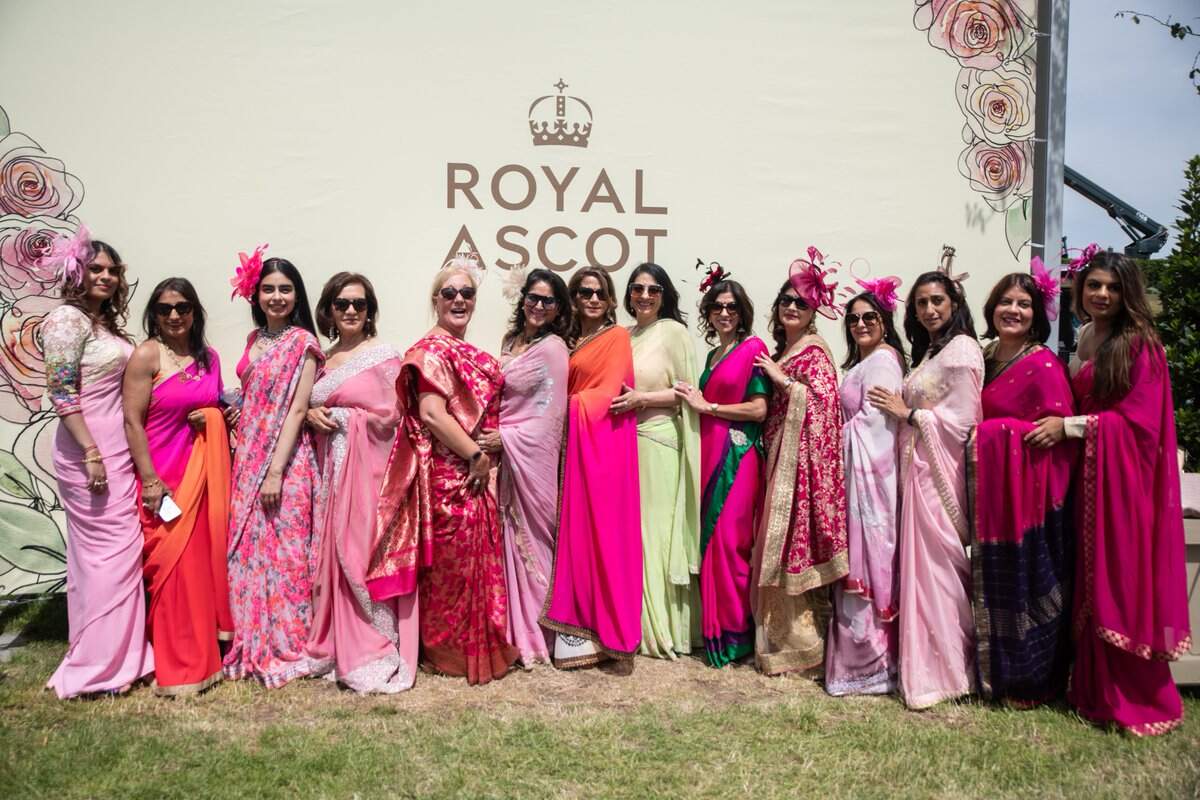 In 2022, more than a thousand Indian-origin women attended Royal Ascot in saris, turning Ladies Day into a statement of textile pride