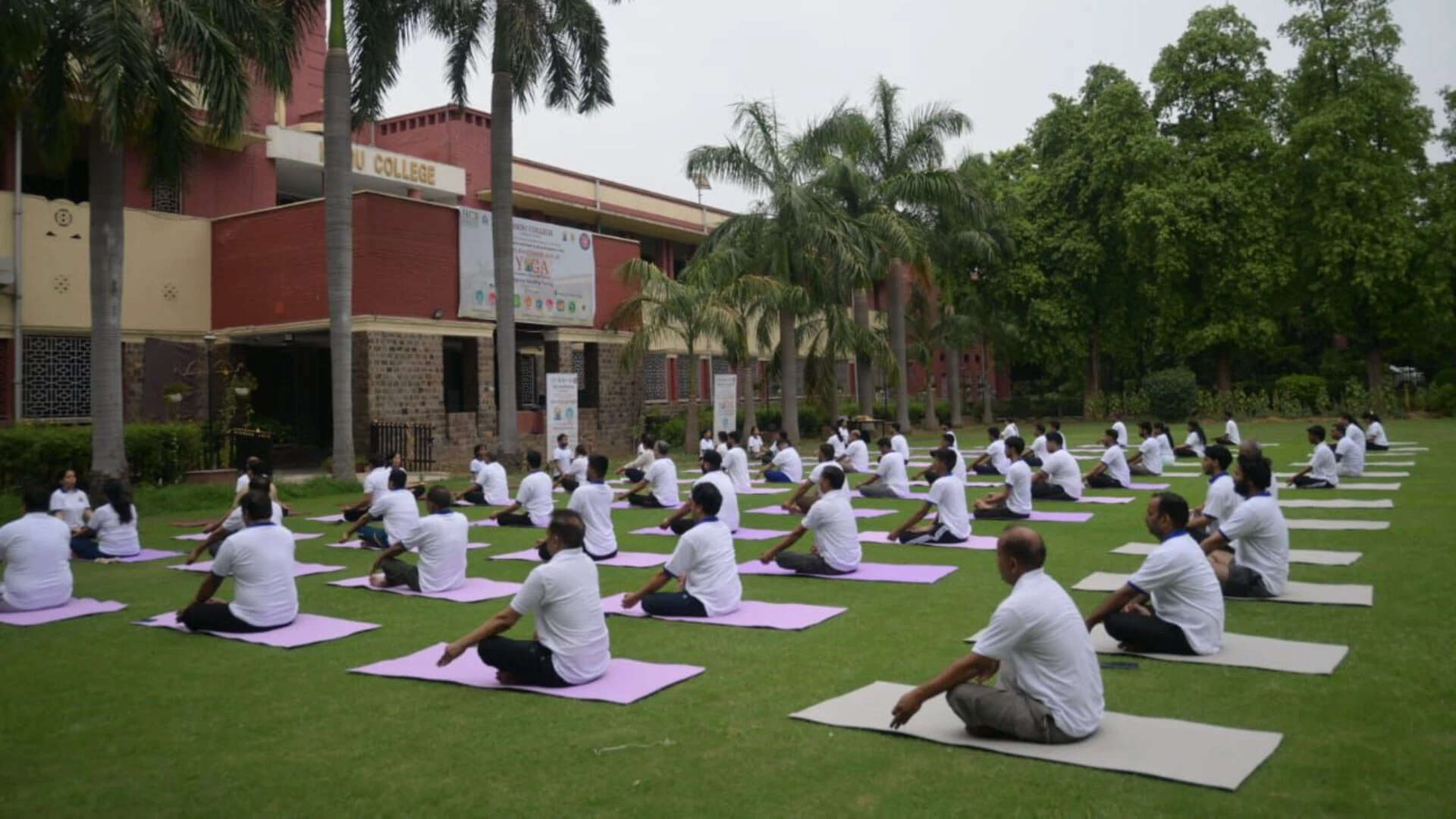 The participants enthusiastically performed yoga asanas, pranayama, and meditation
