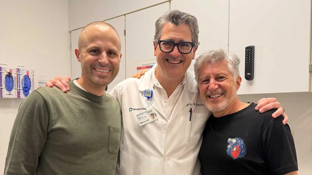 Johnny Hamui, Dr. Eric Roselli and Leon Hamui in May 2026 (Photo Credit: PEOPLE)