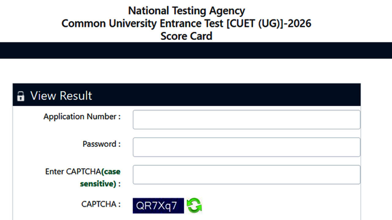 CUET UG Result 2026 declared at cuet.nta.nic.in; download score cards here