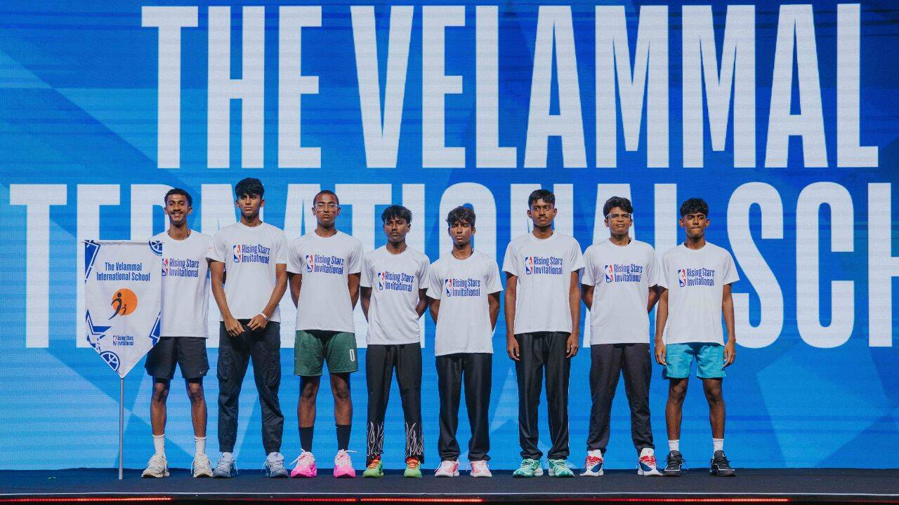 The lone Indian representatives (Photo by NBA Rising Stars Invitational)