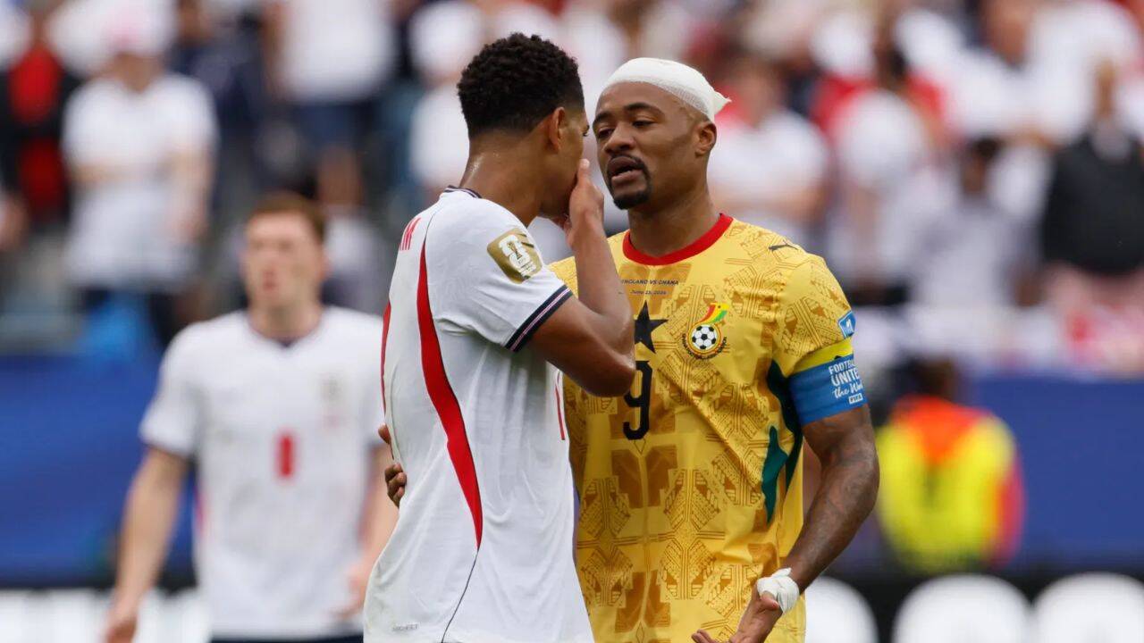 Jude Bellingham and Jordan Ayew