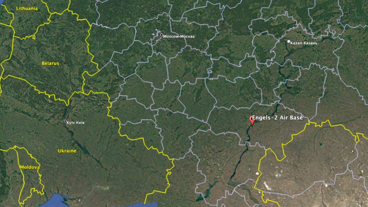 Location of Engels within Russia/ Google earth