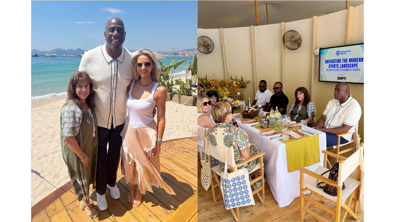 Magic Johnson and Laura Rutledge