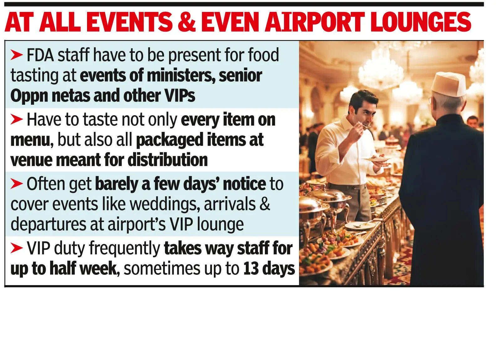 FDA officials question VIP food-tasting duty<br>