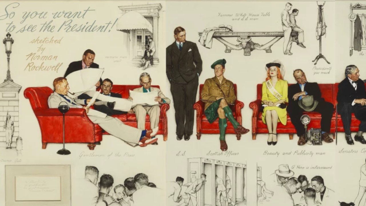 Norman Rockwell’s White House painting that sparked a lawsuit, sold for $7.25 million and inspired a WWII love story is now on public view