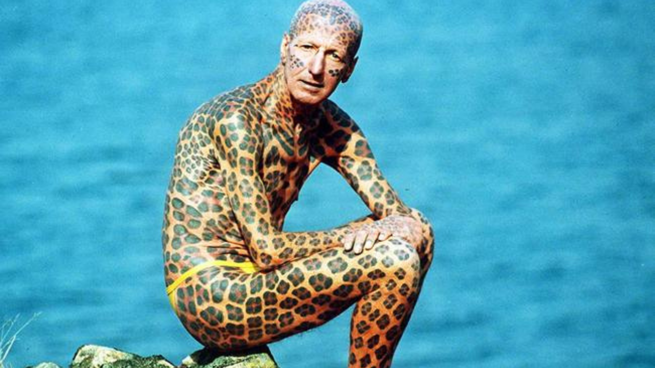 Meet Tom Leppard: The world's most tattooed man who lived alone in a remote Scottish hut for 20 years with no electricity or running water