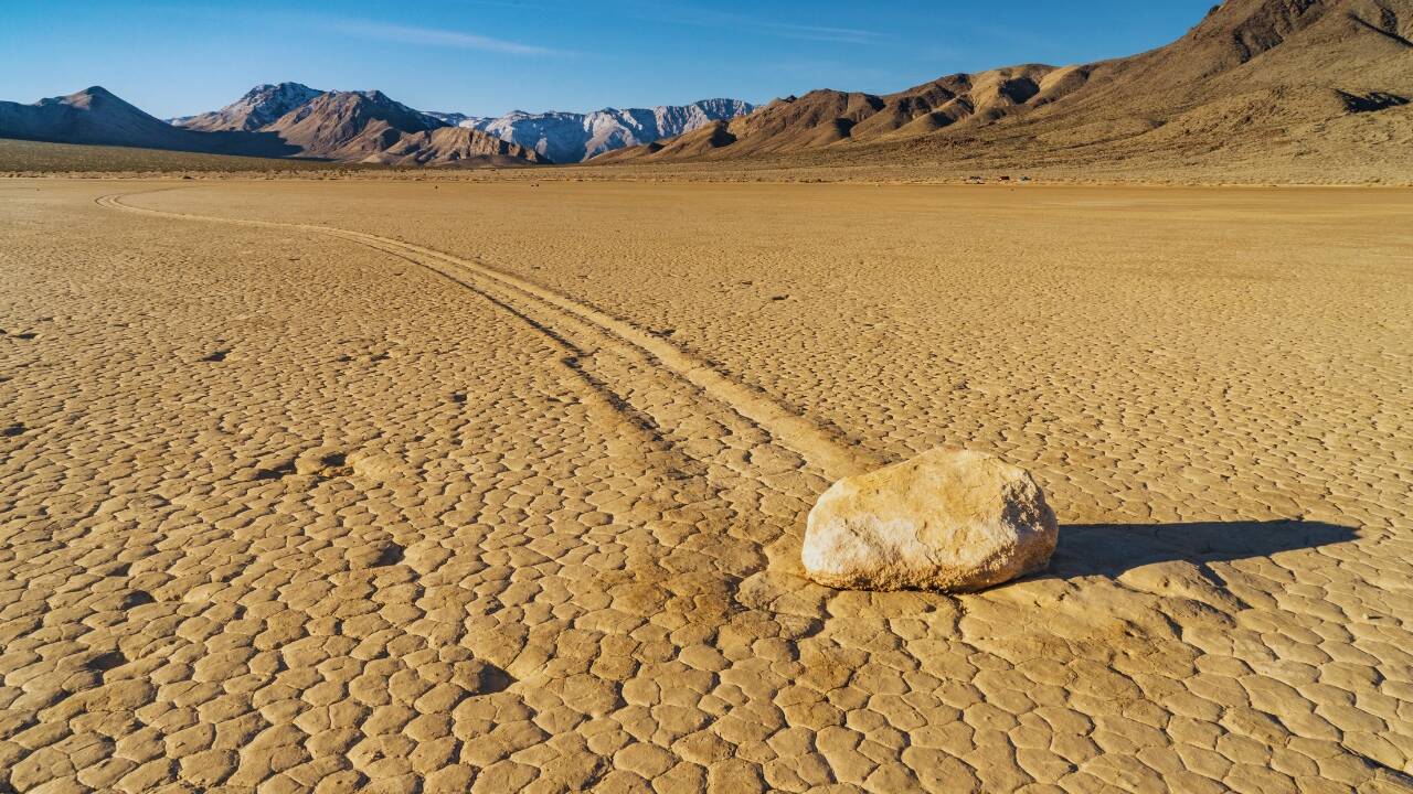 Sailing Stone on the Racetrack Playa in Death Valley