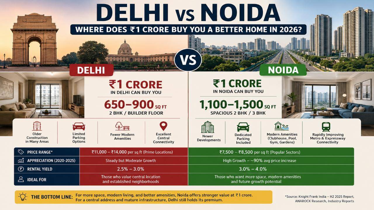 Delhi vs Noida
