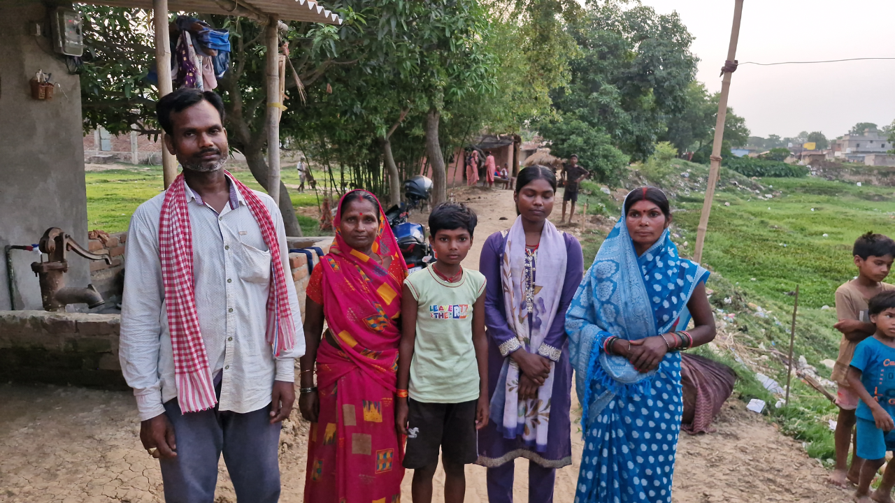 Rajni Kumari with her family. (Photo credit: ETV Bharat)