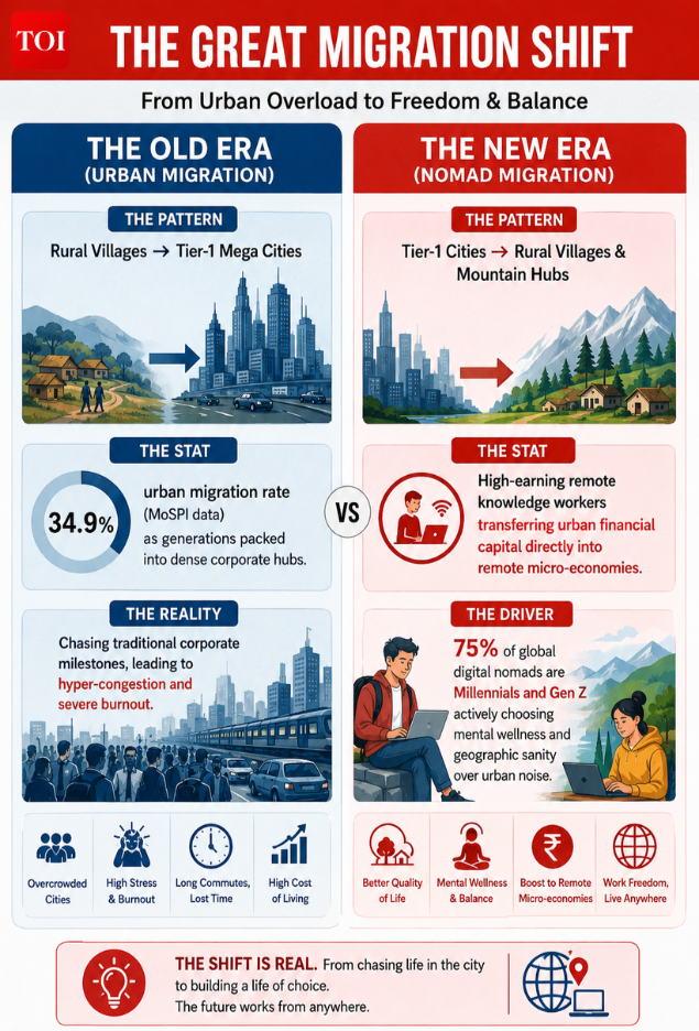 migration shift of india