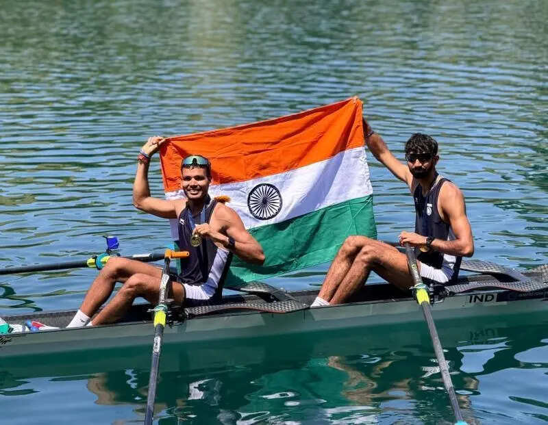 Lakshay and Ujjwal win India’s first rowing World Cup gold
