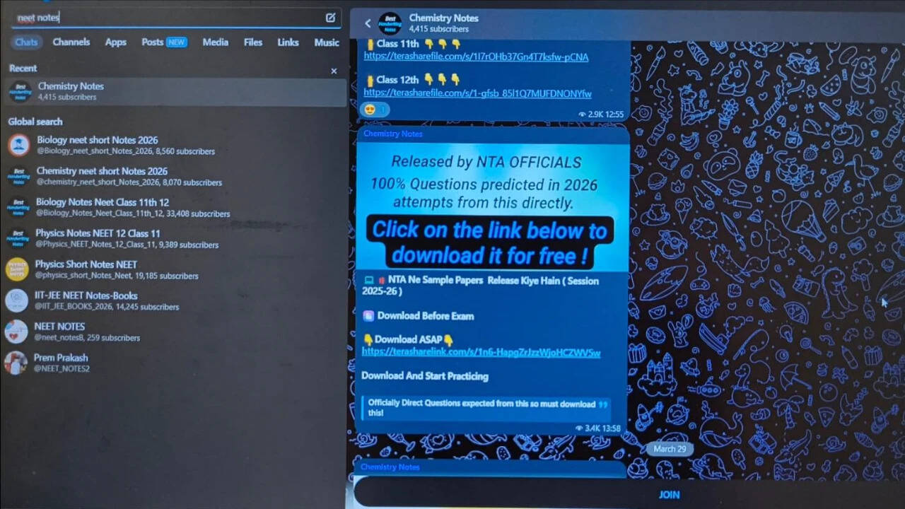 A clickbait on a Telegram channel
