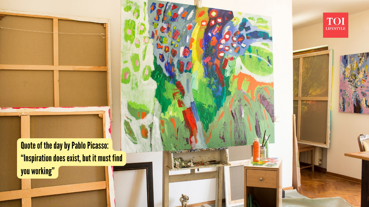 Quote of the day by Pablo Picasso “Inspiration does exist, but it must find you working”